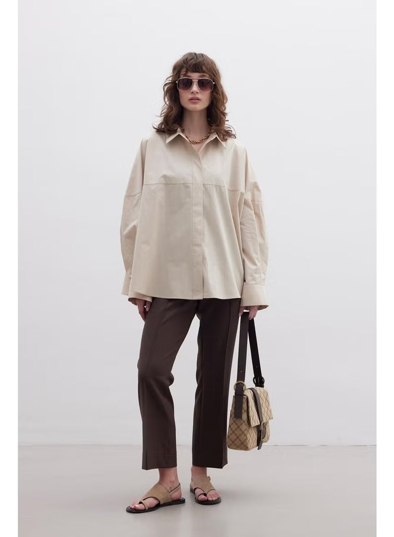 Manuka Premium Oversized Piece Shirt Camel - Image 1